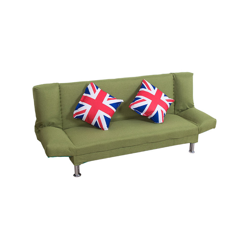 Linen Contemporary Armless Convertible Sofa Foldable Sofa for Apartment