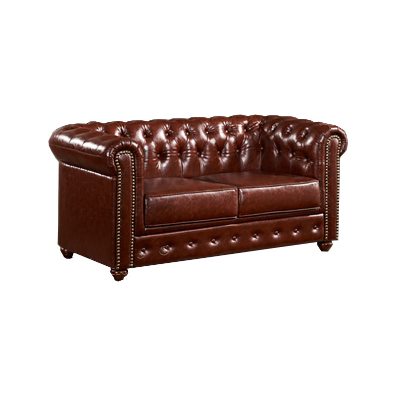 Canapé à dos fendu tufted 33.46 "d x 29,52" H canapé à bras roulé pour le salon