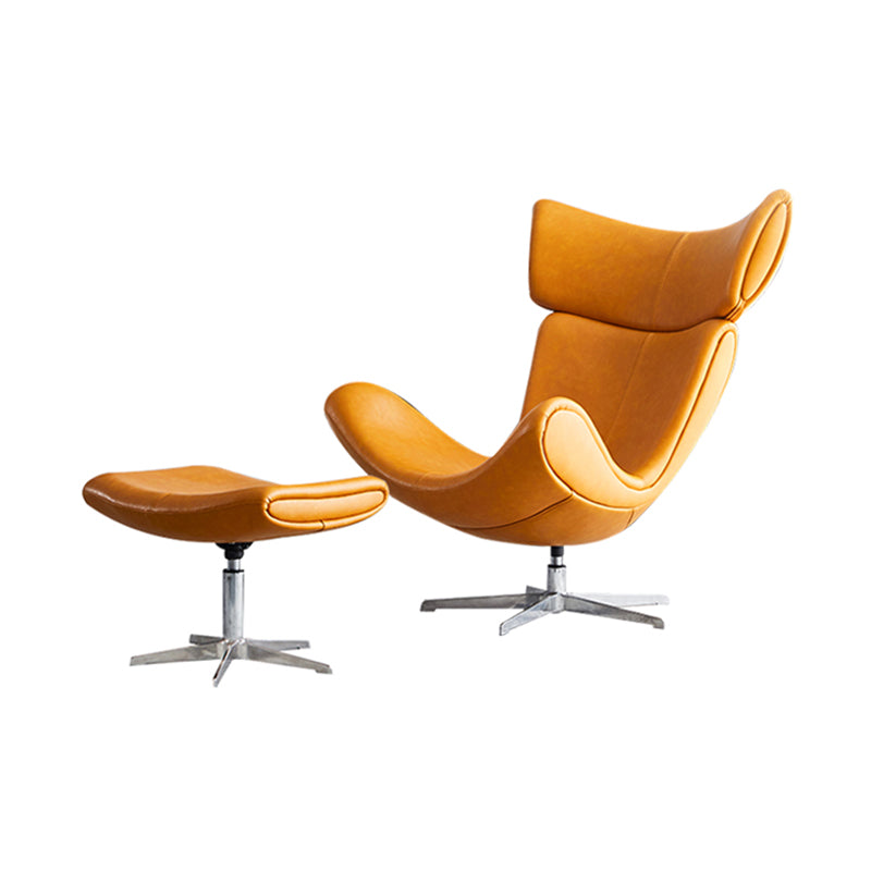 Solid Color Leather Chair Armless Chair for Bedroom/Living Room