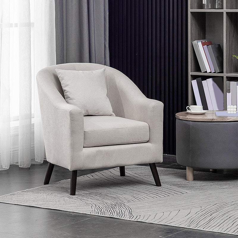 Basic Four Leg Chair with Sloped Arms and Removable Cushions