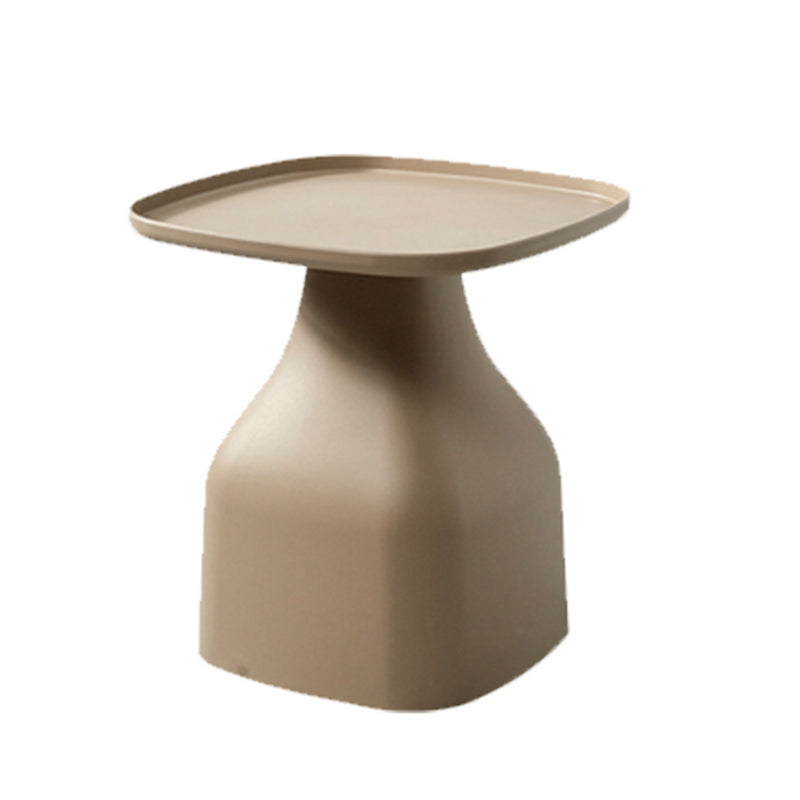 Plastic Tray Top End Table Square Pedestal Side Table - 14.96"/19.69" H