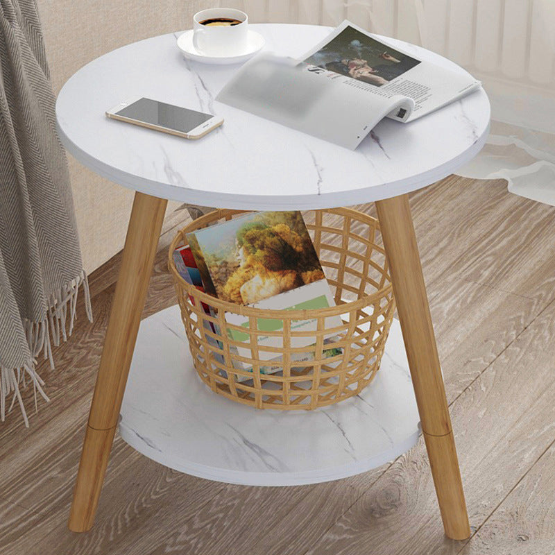Skandinavischer runder Endtisch Holzstativsofa Beispeicher mit Lagerung
