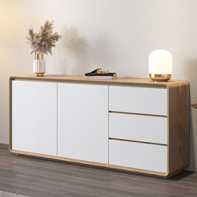 Serveur de bois d'ingénierie du serveur moderne avec porte et tiroir, 47,2 "L x 15,7" W x 30,7 "H