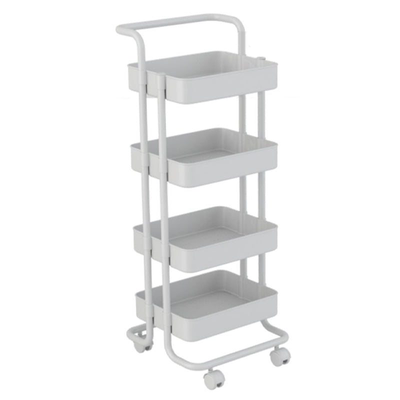 Metalen frame open etagere boekenplank moderne verticale boekenkast met caster wielen