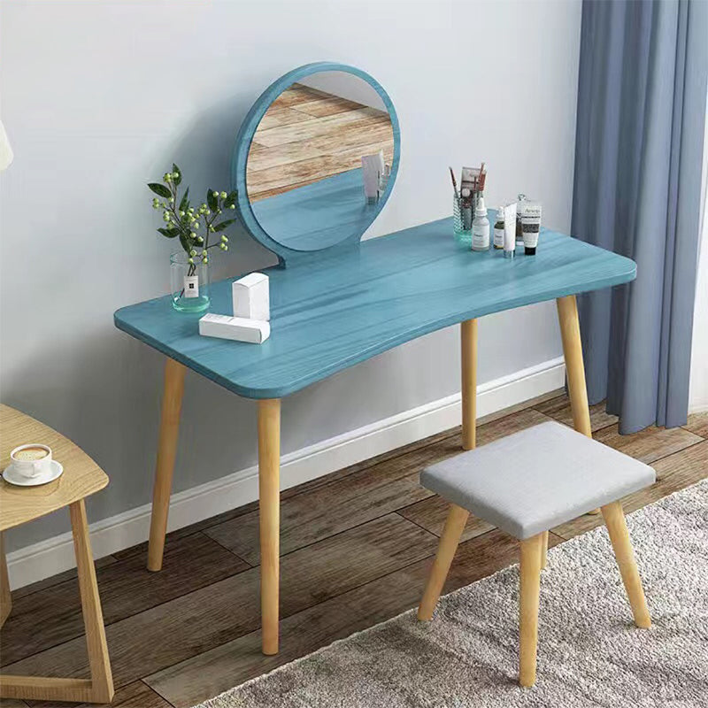 28,7 "Höhe hölzerner Make -up Waschtischschalter Eitelkeit in Weiß / Blau / Natur