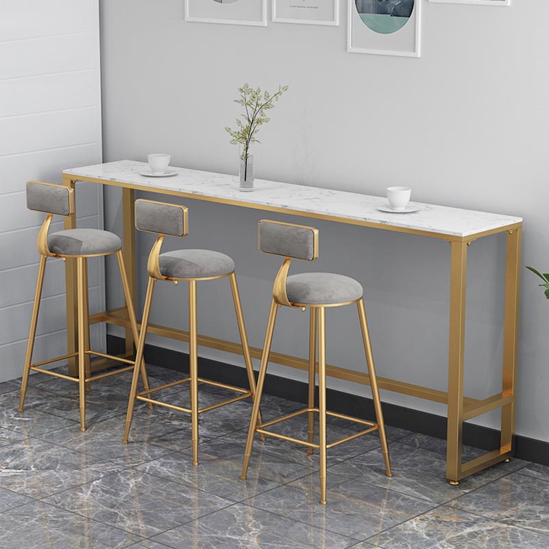 Tavolino da bar del patio del negozio di rettangolo