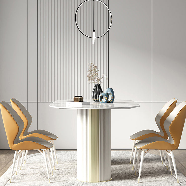 Ovaal dubbele voetstuk meubels luxe stijl stenen eetkamer collectie