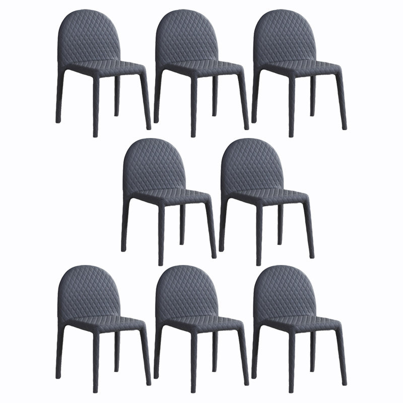 Minimalistischer fester Rücken ohne Armlosen Esstuhl Leder -Essstuhl für Zuhause