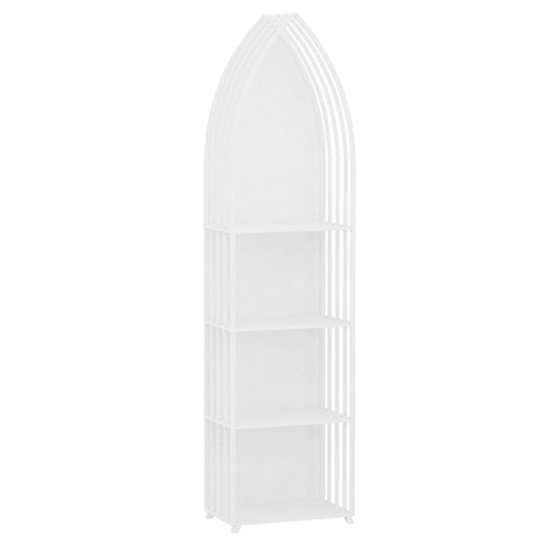 Modern Style Bookcase Closed Back Metal Vertical Bookshelf for Home