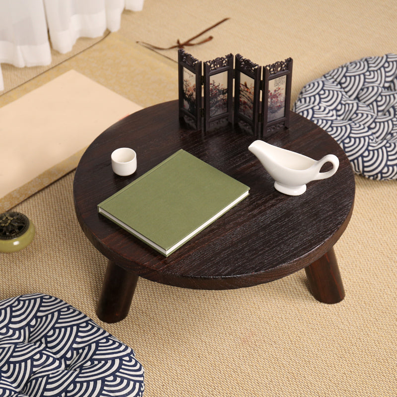 7.8'H Modern 3 Legs Wooden Base Round Coffee Table for Apartment Bedroom