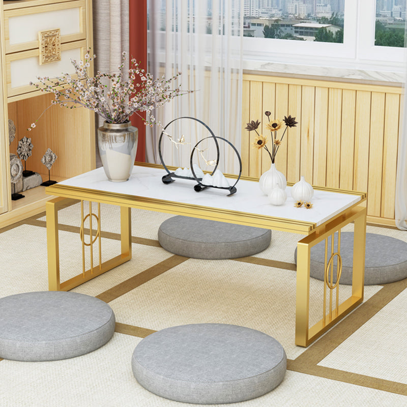 Tavolino da caffè top rettangolare, tavolo da cocktail da 11,81 "H in slitta