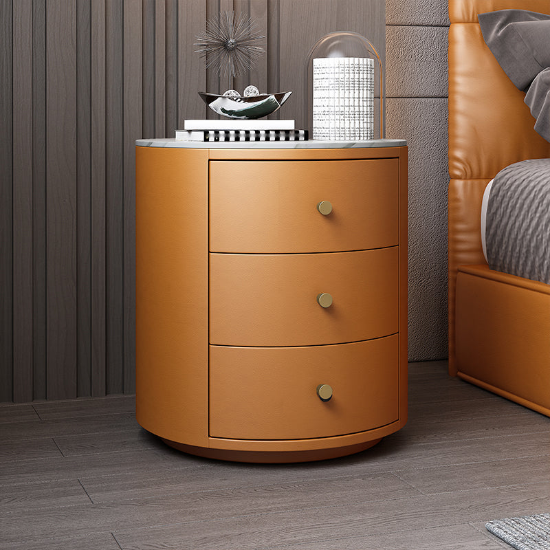 Hedendaags faux lederen nachtkastje 2/3 - lade nachtkastje