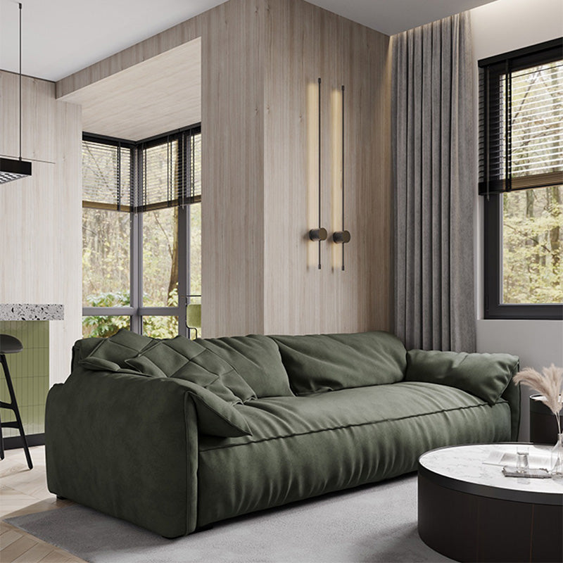 Slipcovered stationaire woonkamer kussen bovenarmkussens Groene bank