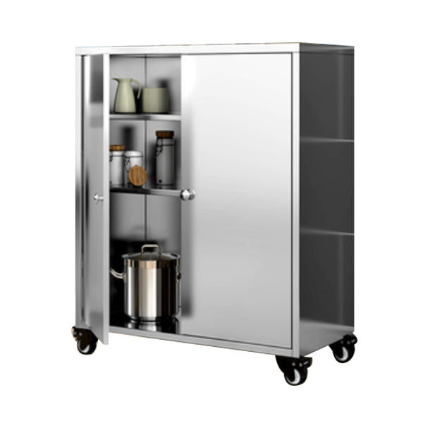 Gabinete aparador de cocina de acero gabinete de servidor buffet moderno con puerta