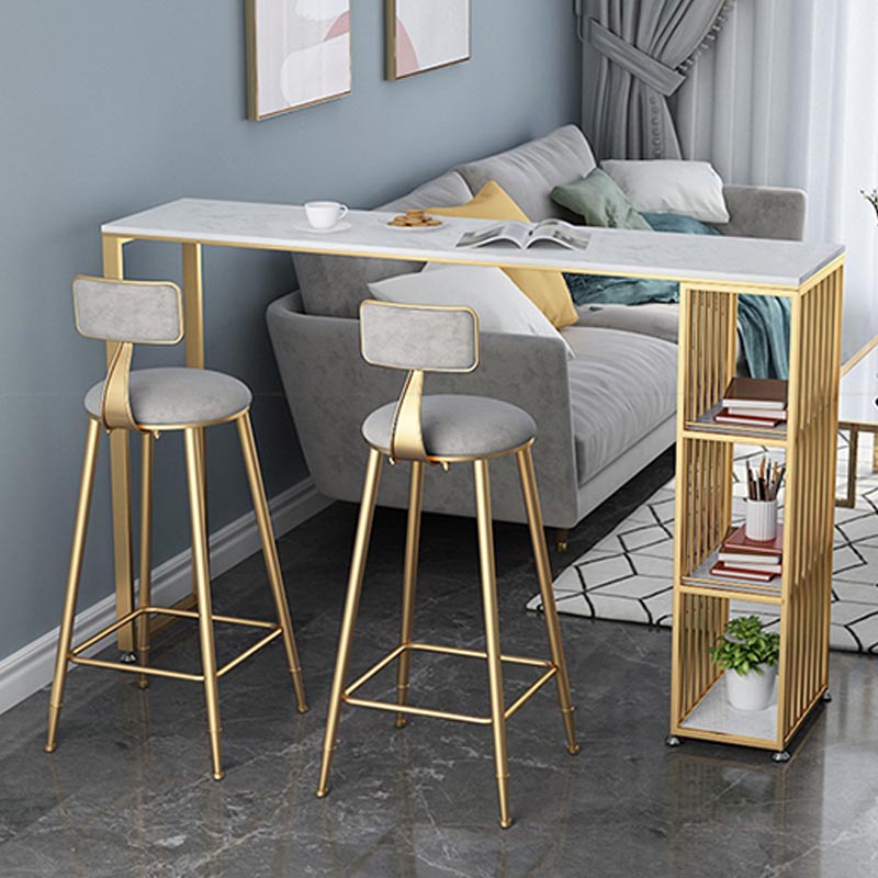 Tavolo da cocktail bar top top in pietra tavolo da pub in oro in altezza da 42 pollici