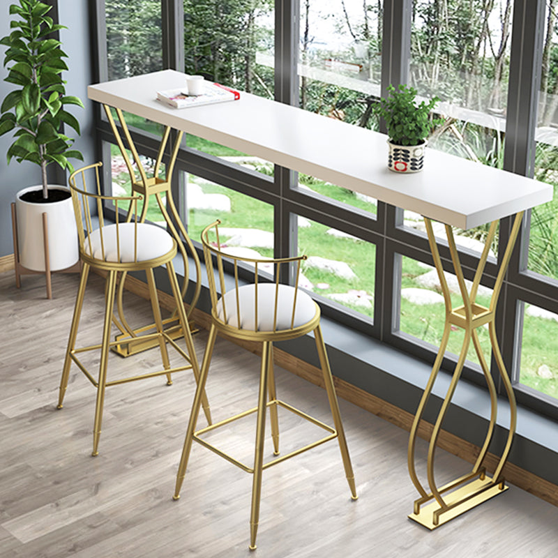 Tavolo da bar del patio a doppio piedistallo contemporaneo tavolo da barra in legno massiccio