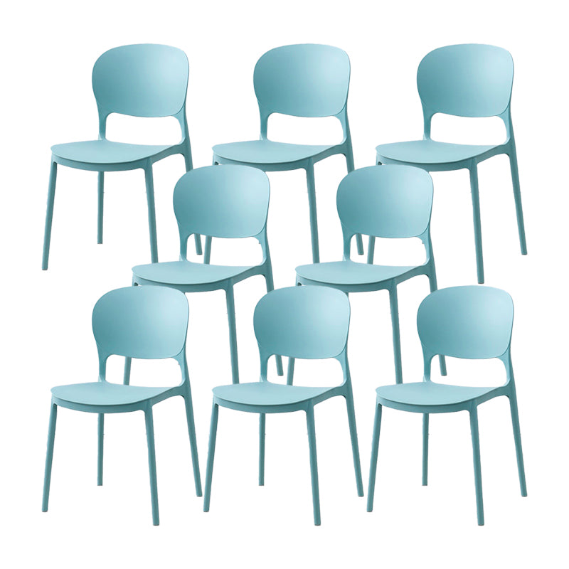 Scandinavian Restaurant Stacking Side Chair Matte Finish Plastic Dining Chair Green 8 Piece Set Clearhalo 'Dining Chairs' 'Dining Tables & Seating' 'dining_chair' 'furn' 'furn_dining_chair' 'Furniture' 'Kitchen & Dining Furniture' 5242199