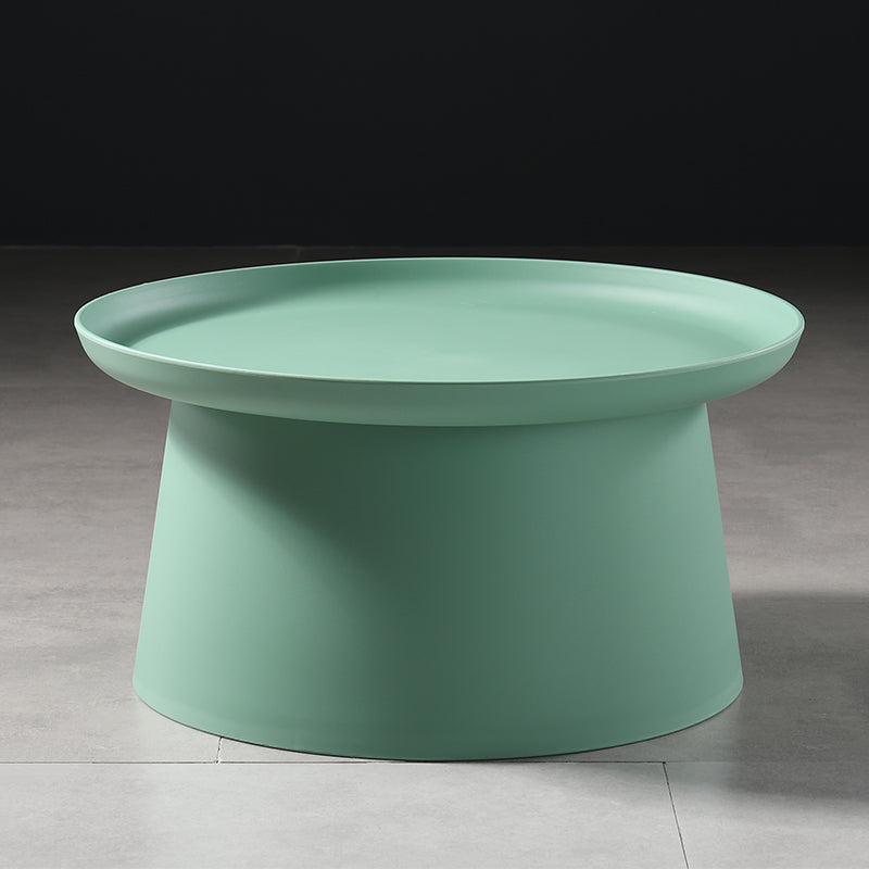 Scandinavian Round Tray Top Side End Table Plastic Pedestal End Table 28"L x 28"W x 14"H Green Clearhalo 'Coffee & Accent Tables' 'End & Side Tables' 'end_side_tables' 'furn' 'furn_end_side_tables' 'Furniture' 'Living Room Furniture' 5243419