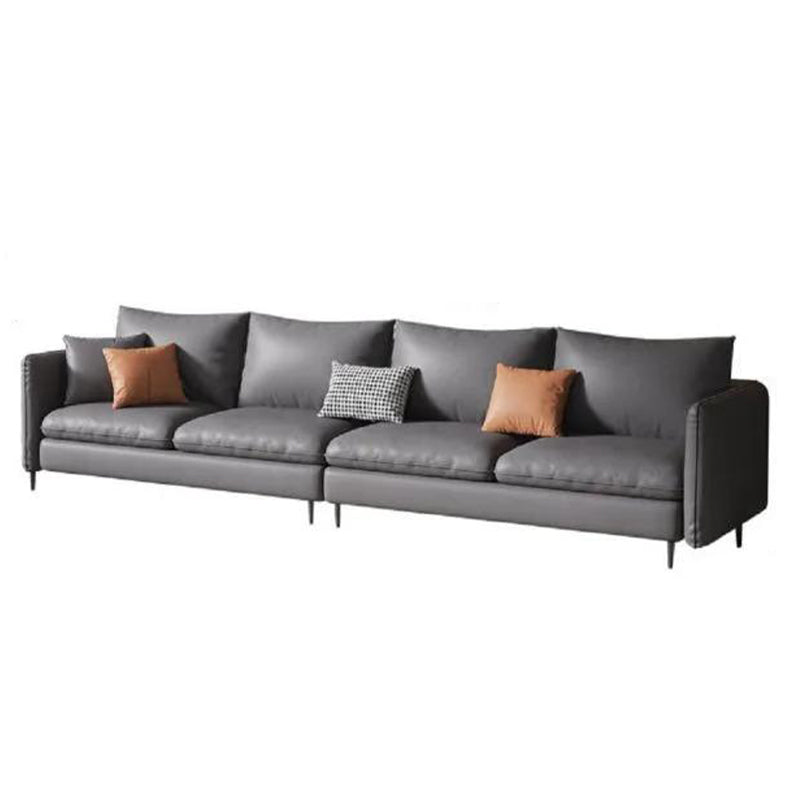 Courette de bras carré standard tissu dos en vrac et sage de sage en cuir faux en gris