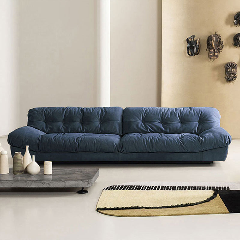 Matière de pin moderne Base de matériaux Art & Deerskin Blue Blue Rectangular Accoud-accessoire