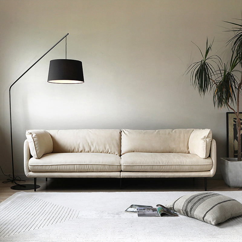 Art de tissu de style moderne et canapé rectangle de riz coriaceux blanc