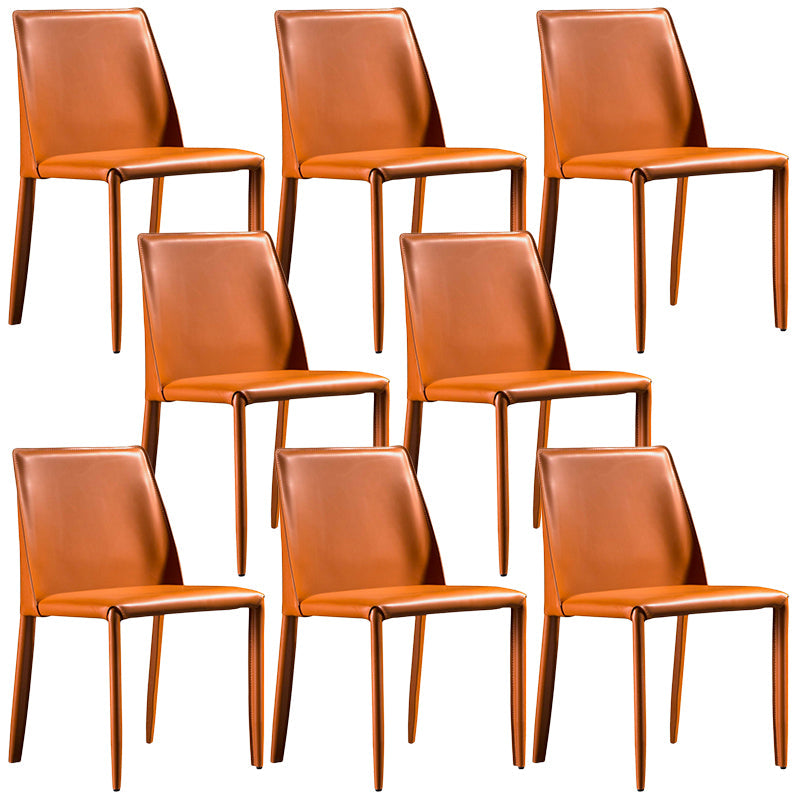 Sedie contemporanee sedie senza braccia per cucina con gambe metalliche