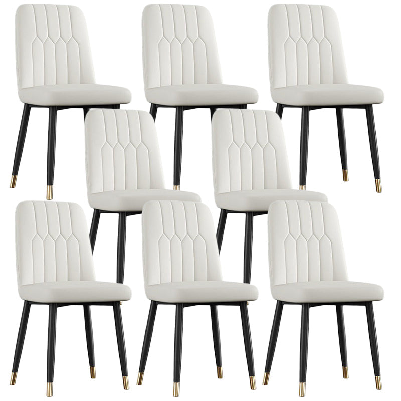 Sedia laterale in pelle moderna per finitura opaca sedia da pranzo solida