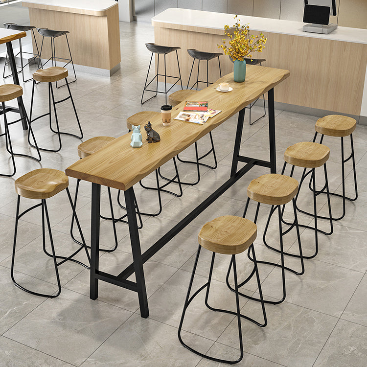 Tavolo da cocktail bar in legno massiccio naturale Coffee tavolino