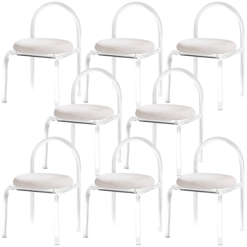 Designer -Stil mattes Finish gepolsterte Seitenstuhl Schlafzimmer offener Essstuhl offen