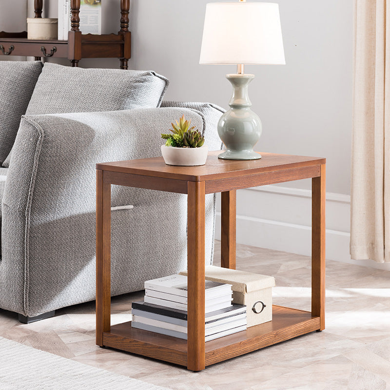 Tavolino in legno di legno di fattoria un tavolo laterale con gambe in legno