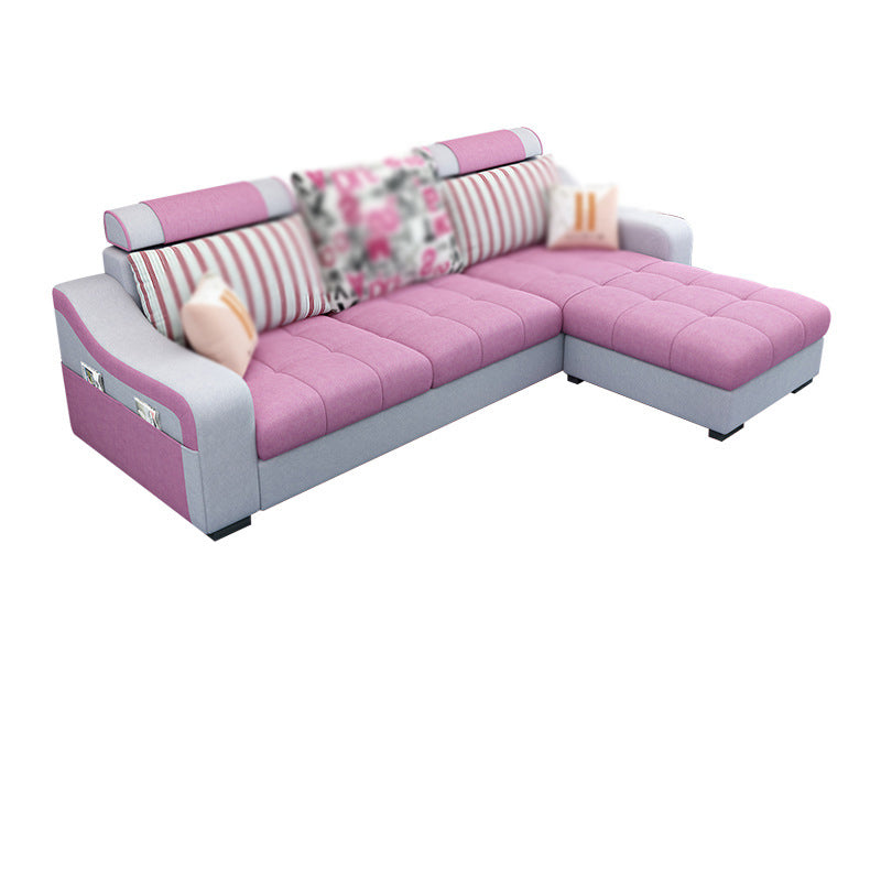 Section des bras en pente 106,3 "D x 57" W Sofa arrière haut avec stockage