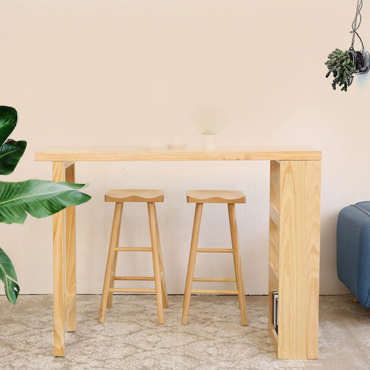 Woonkamer cocktailbar tafel moderne dubbele voetstuk pub hoogte eettafel in natuurlijk