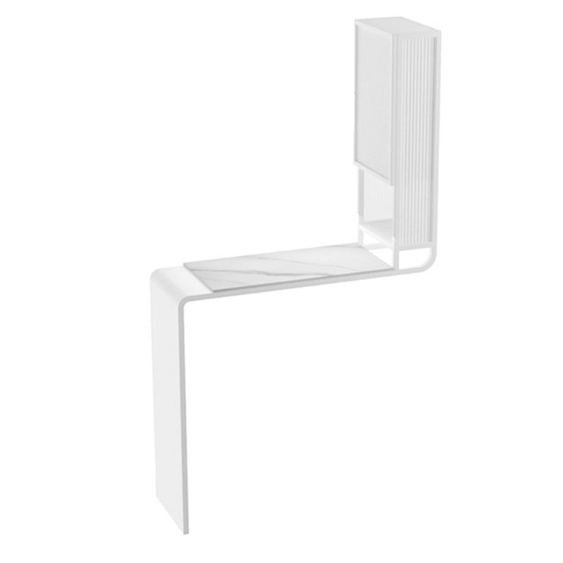 Stone Bar Dining Table Traditional Luxury Rectangle Bar Table with Pedestal Base