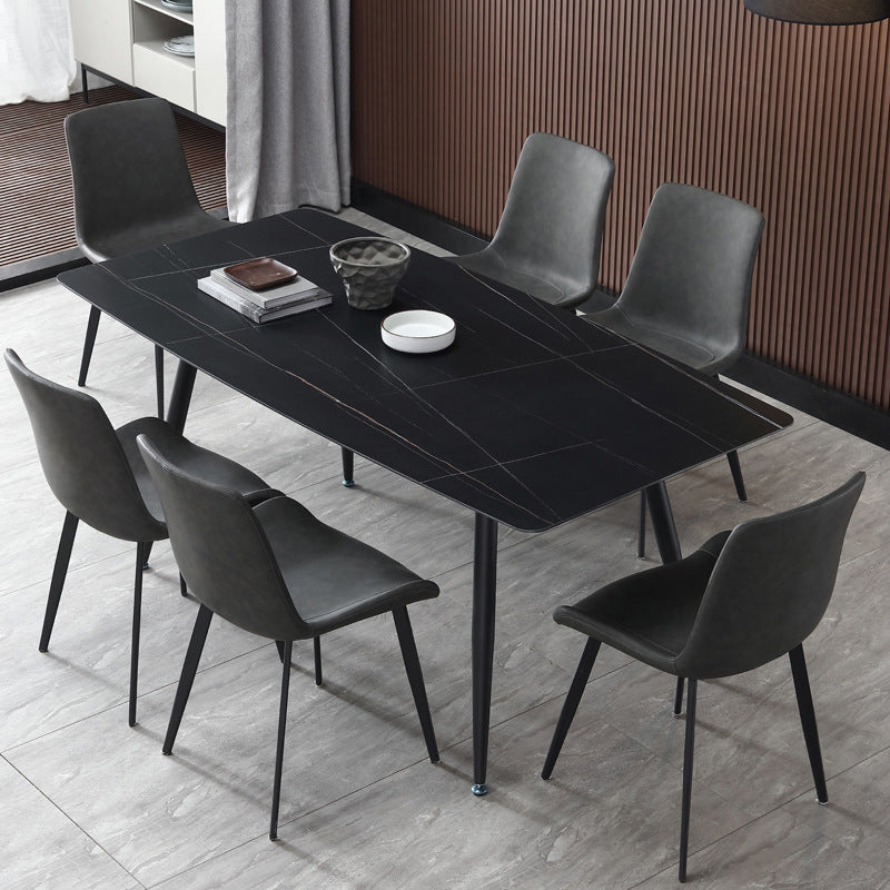 Modern Sintered Stone Dining Rectangle Table Set 1/5/6/7 Pieces Dining Set