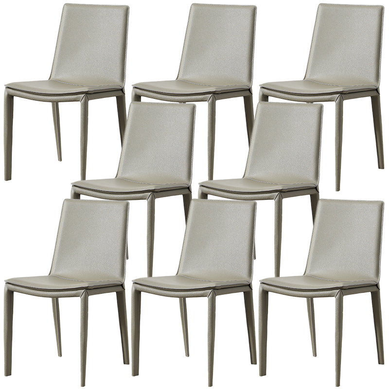 Sala riunioni Solid Designer Stile Stella laterale Sedia da pranzo in pelle finitura