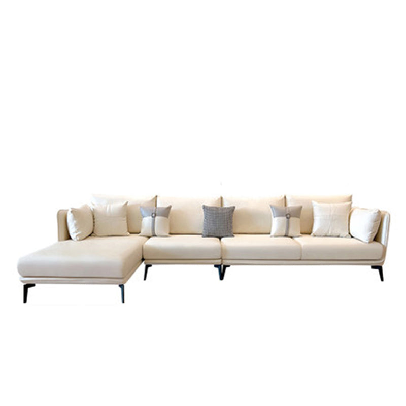 Divano a braccio quadrato in fico resistente alle macchie/sezione con cuscini rimovibili