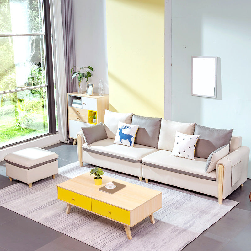 122,05 "d x 35,43" w x 34.25 "H cuscino cuscino per cuscinetto con ottomana