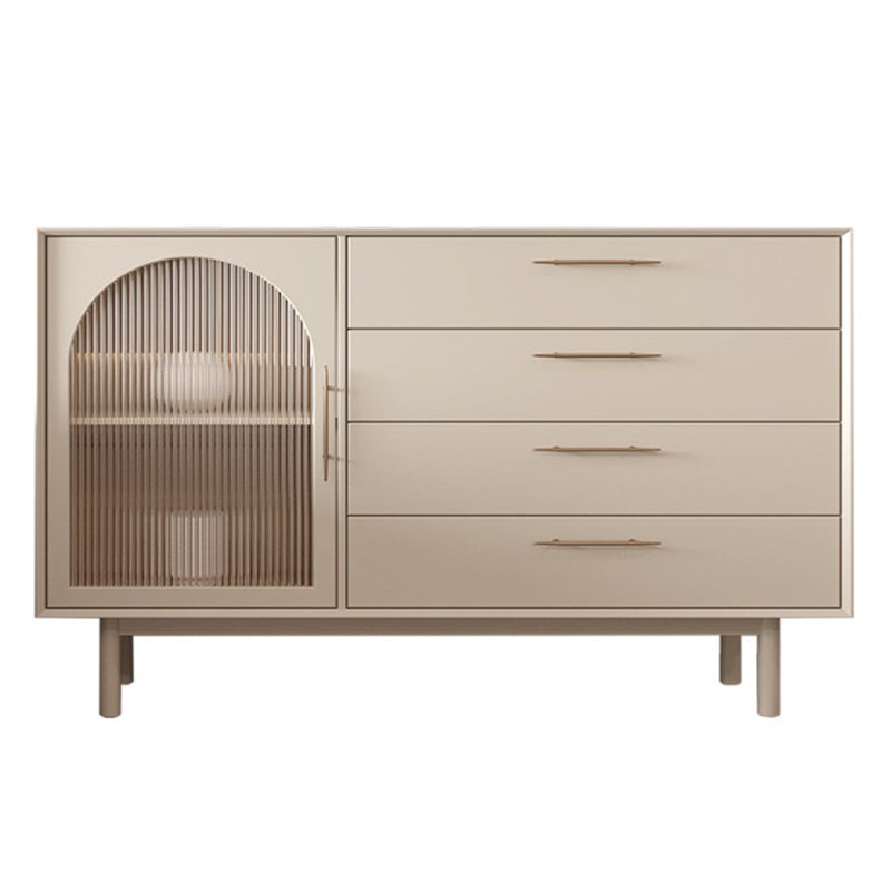 40-inch Height Wood Sideboard Simple Style 1 Door and 4 Drawer Cupboard for Living Room https: res.litfad.com site img item 2022 07 08 5275739 1200x1200.jpg Glass Clearhalo 'buffet_sideboard' 'Buffets & Sideboards' 'furn' 'furn_buffet_sideboard' 'Furniture' 'Kitchen & Dining Furniture' 5275739