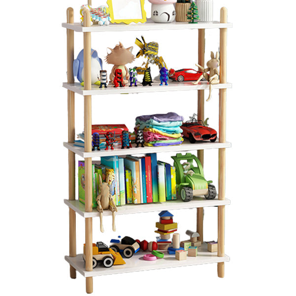 Modern Style Bookshelf Open Back Artificial Wood Bookcase for Office White Clearhalo 'Bookcases' 'furn' 'furn_bookcases' 'Furniture' 'Office Furniture' 5276304