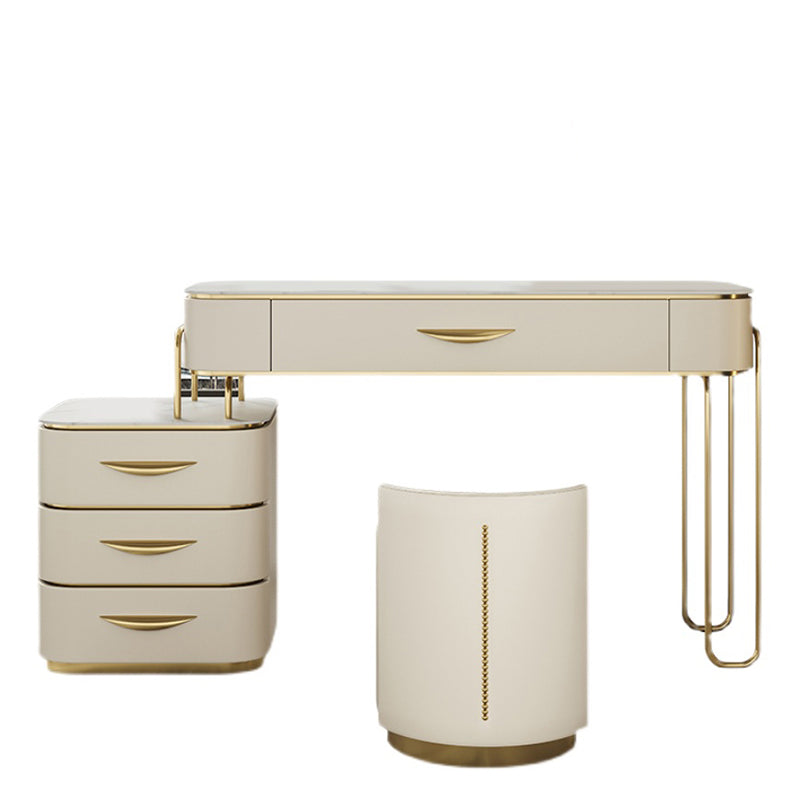 4 cassetti di stoccaggio set di sgabelli da toeletta, 29,52 "di altezza