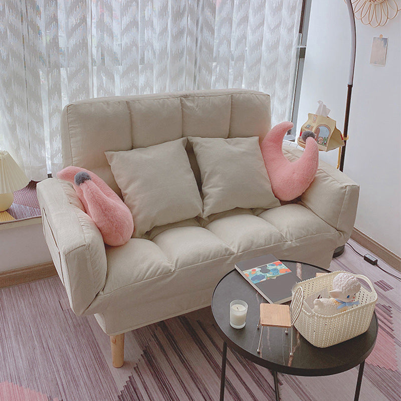 コンテンポラリーコンバーチブルソファカウチスクエアアームビスケットバックソファベッド