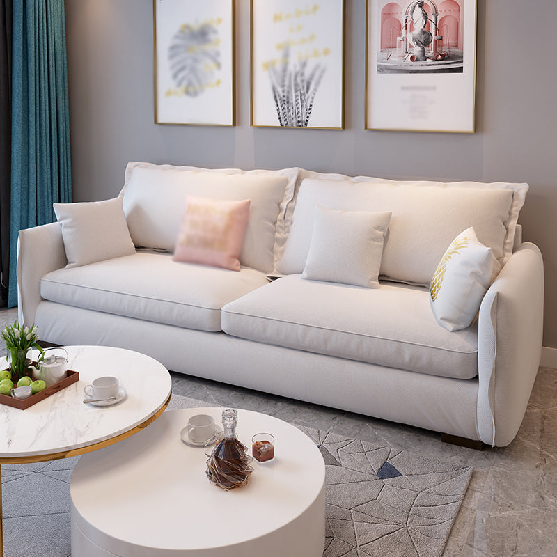 Coupage en cuir faux et en coton canapé canapé carré canapé canapé avec oreillers