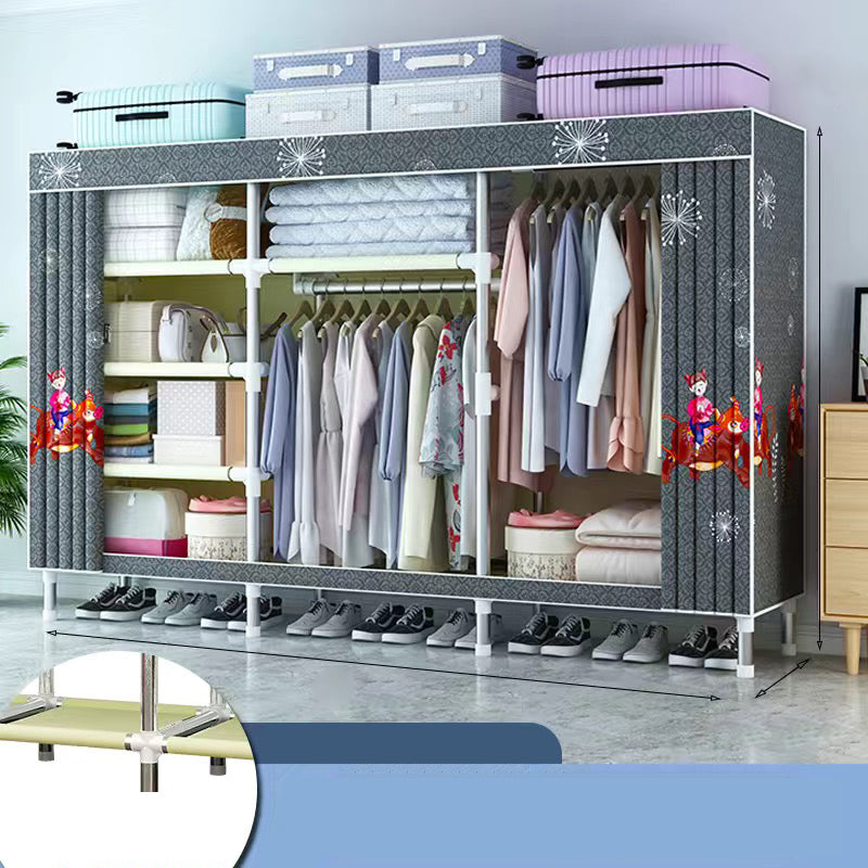 Armadio in metallo armadio del guardaroba in stile contemporaneo Armaia con asta di abbigliamento per casa