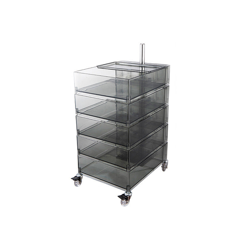 Table table de chevet en plastique de couleur moderne 5 - Diroir avec roulettes