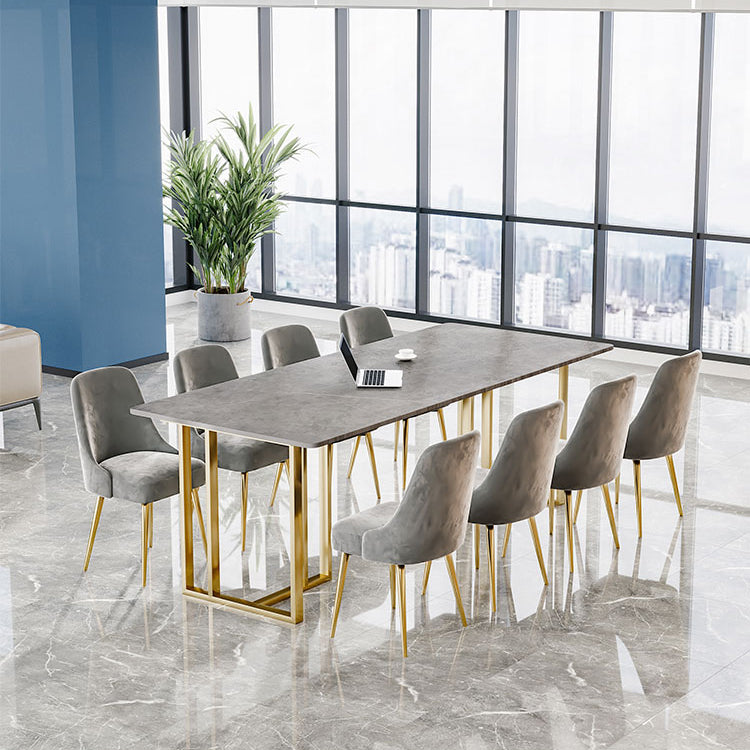 Escritorio de oficina rectangular de estilo industrial escritorio de escritura de piedra sinterizada