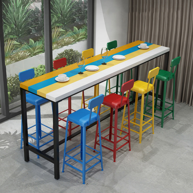 Moderna mesa de pino 1/5/9 Piezas Mesa de madera de pino rectángulo con taburetes de respaldo