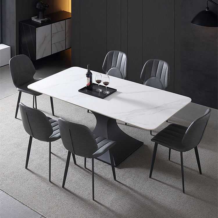 Modern Sintered Stone Top Dining Set Rectangle 1/2/5/7 Pieces Dining Room Table Set