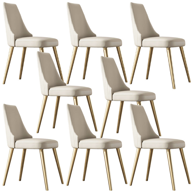 Nordic Glam Stuhl Stühle Armless Stuhl für Küche mit Metallbeinen