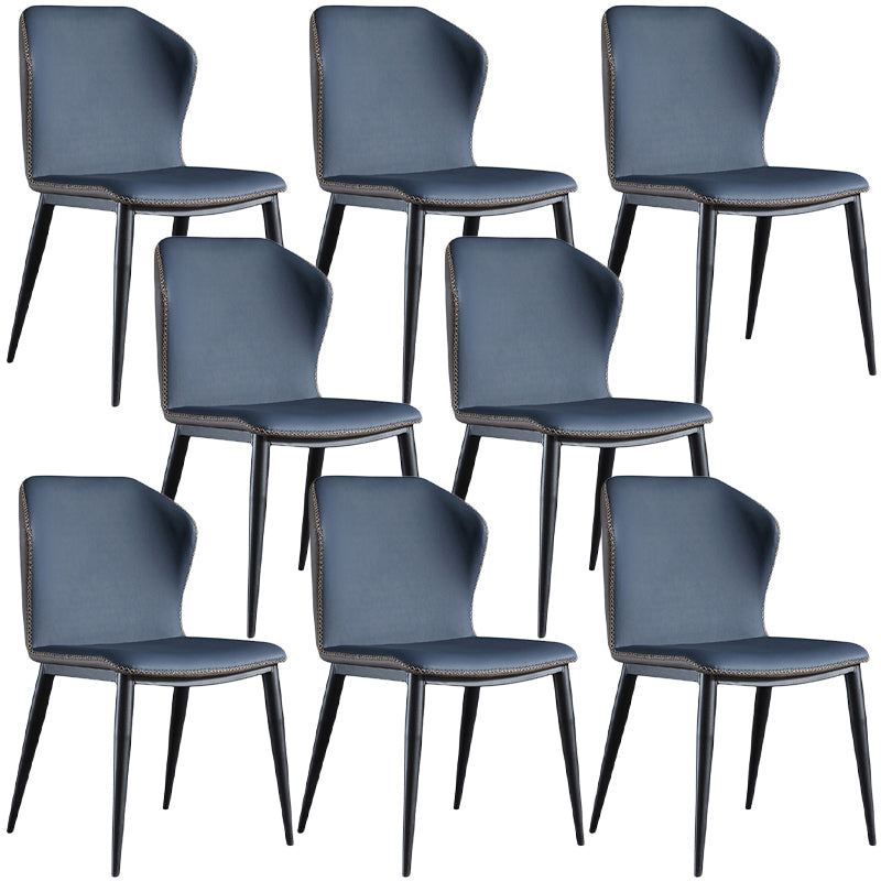 Chaise de salle à manger en acier contemporain meubles letéraux en arrière en finition mate pour la maison