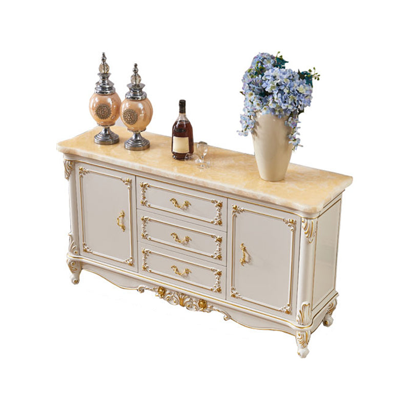 Sideboard Sideboard in pietra a 2 porte in stile glam per soggiorno